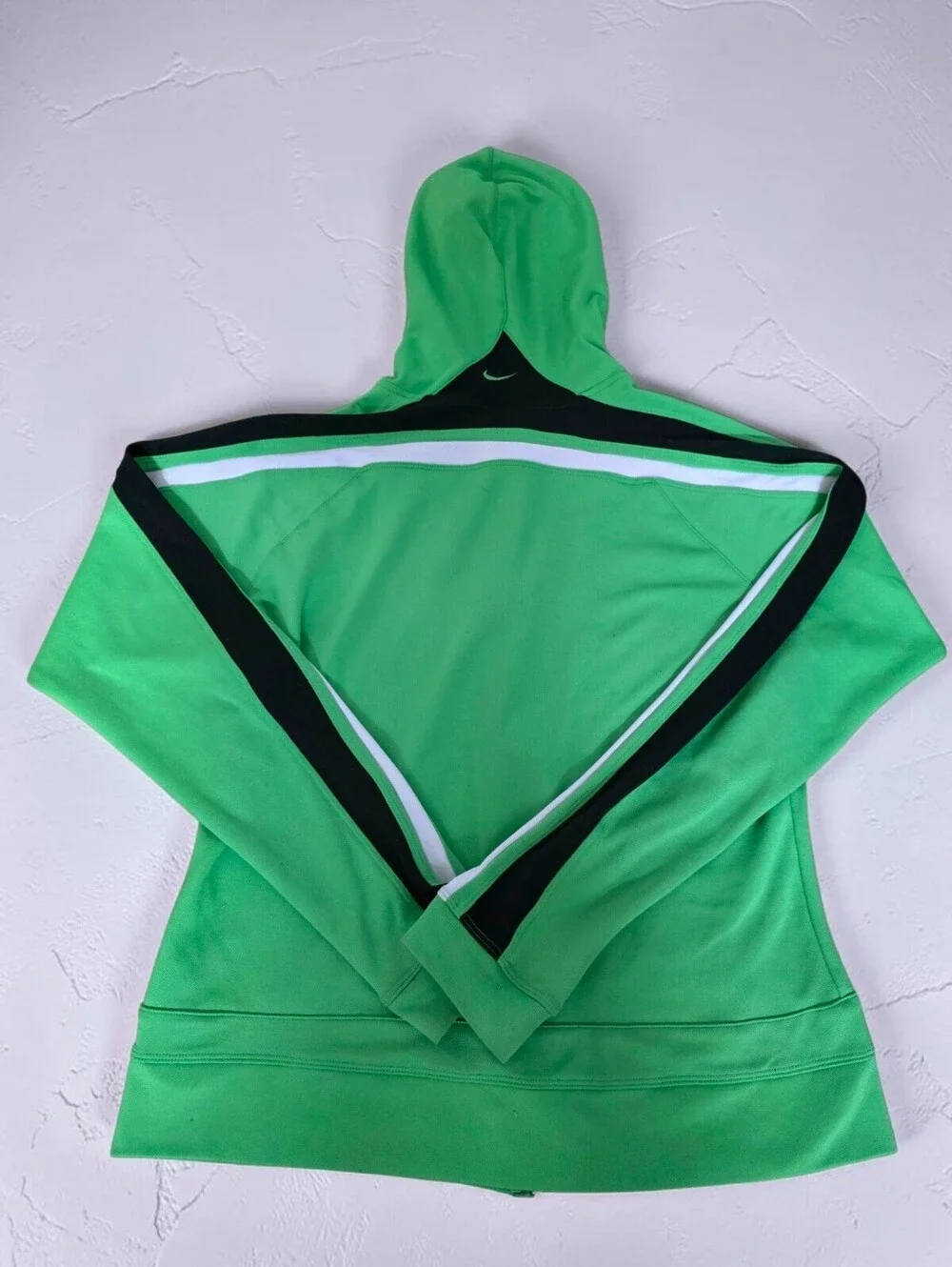 Nike Y2K Green Track Jacket Hoodie Full Zip Large Retro Athletic Sportswear